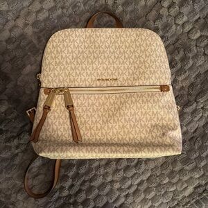Michael Kors Beige and Brown Women's Backpack